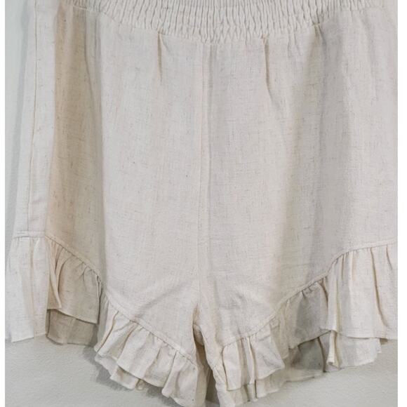 La Miel Shorts Womens Large Joyce Shorts Natural Beach Coastal Cowgirl Boho NWT - Picture 3 of 12